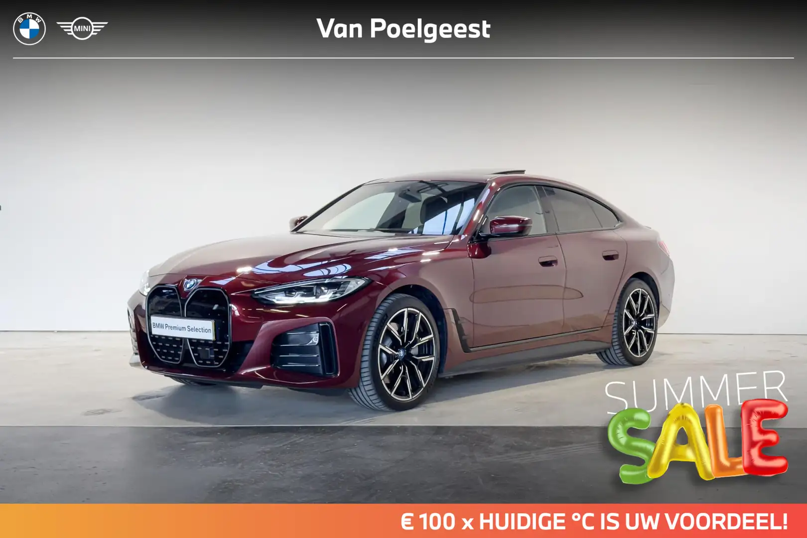 BMW i4 eDrive35 High Executive M Sportpakket | Summer Sal Rood - 1