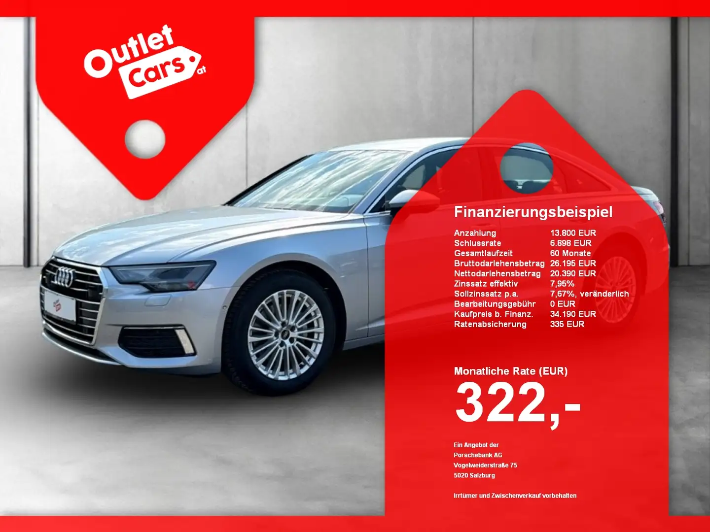 Audi A6 Limousine 40 TDI MATRIX+ASSIST+NAVI+RFK+MEMORY Silber - 1