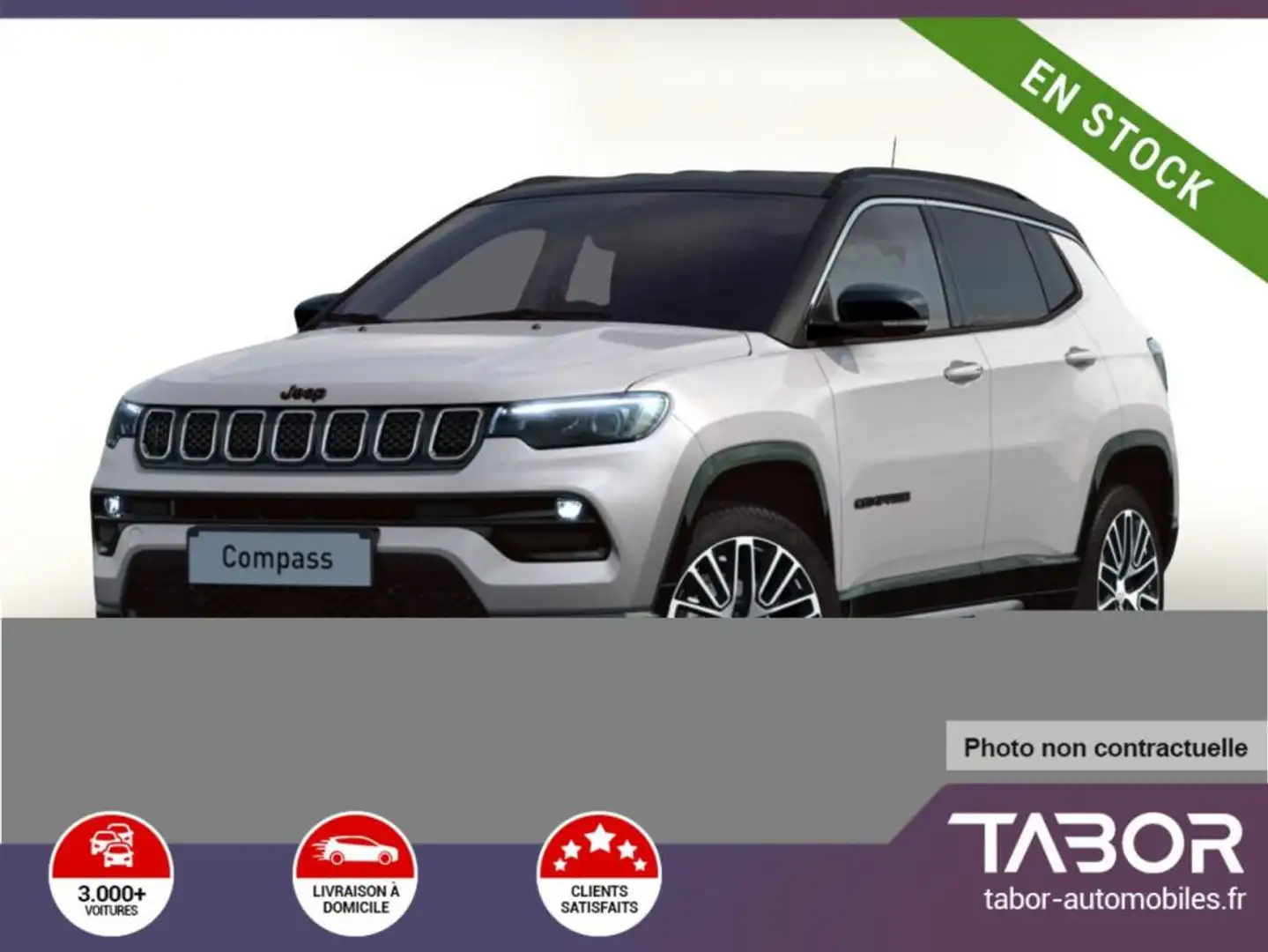 Jeep Compass 1.5 MHEV 130 DCT Summit Pano GPS Blanc - 1