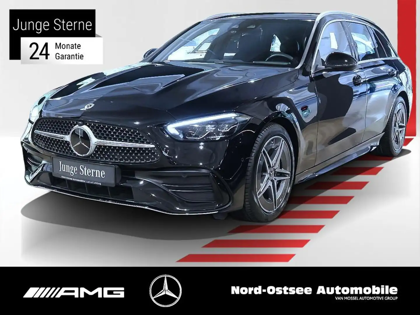 Mercedes-Benz C 220 d T AMG ADV. AHK 360° Kamera LED NAVI SHZ Negru - 1