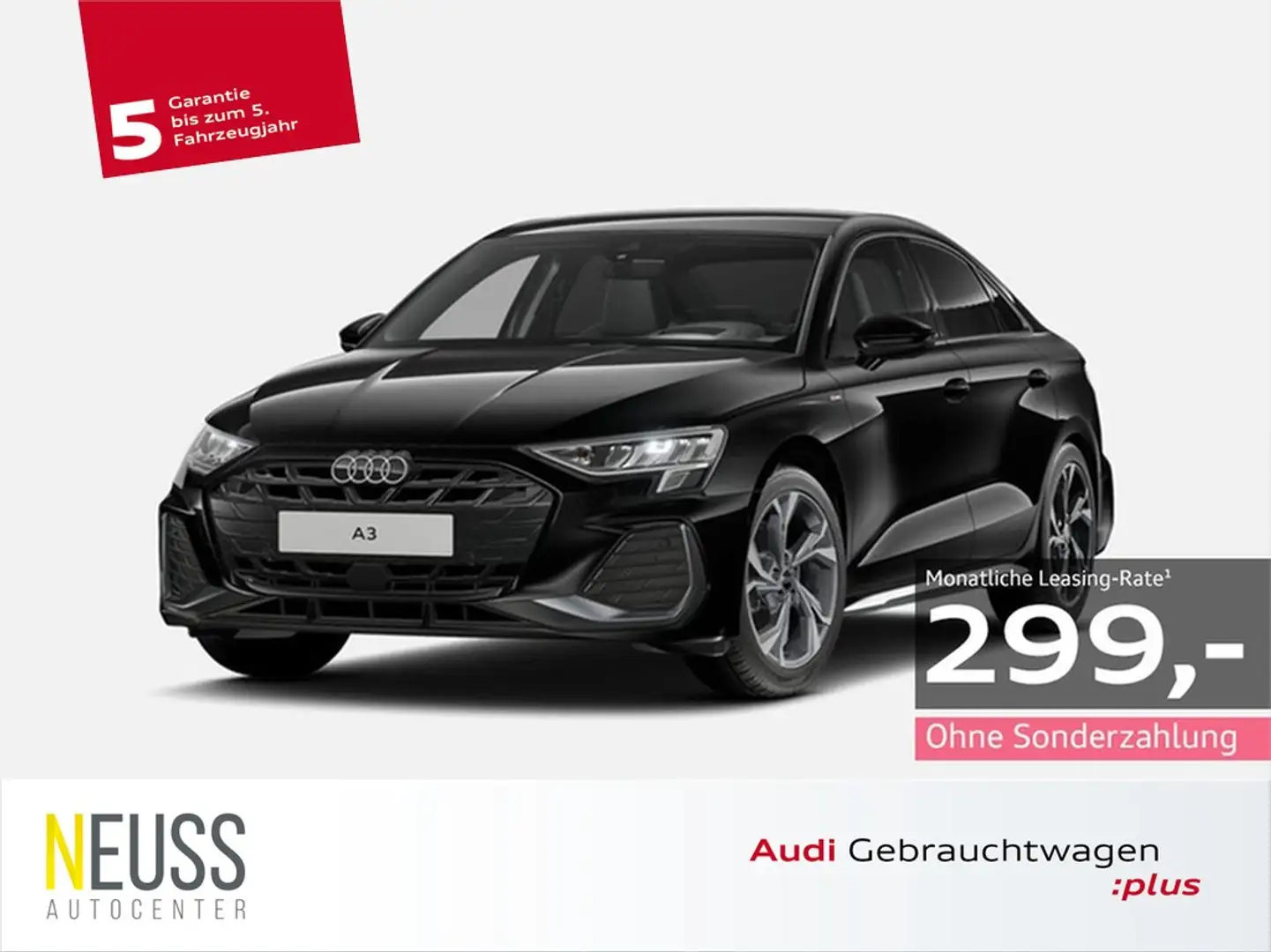 Audi A3 Limousine 35 TFSI S line AKTION+HUD+SONOS+AHK Schwarz - 1
