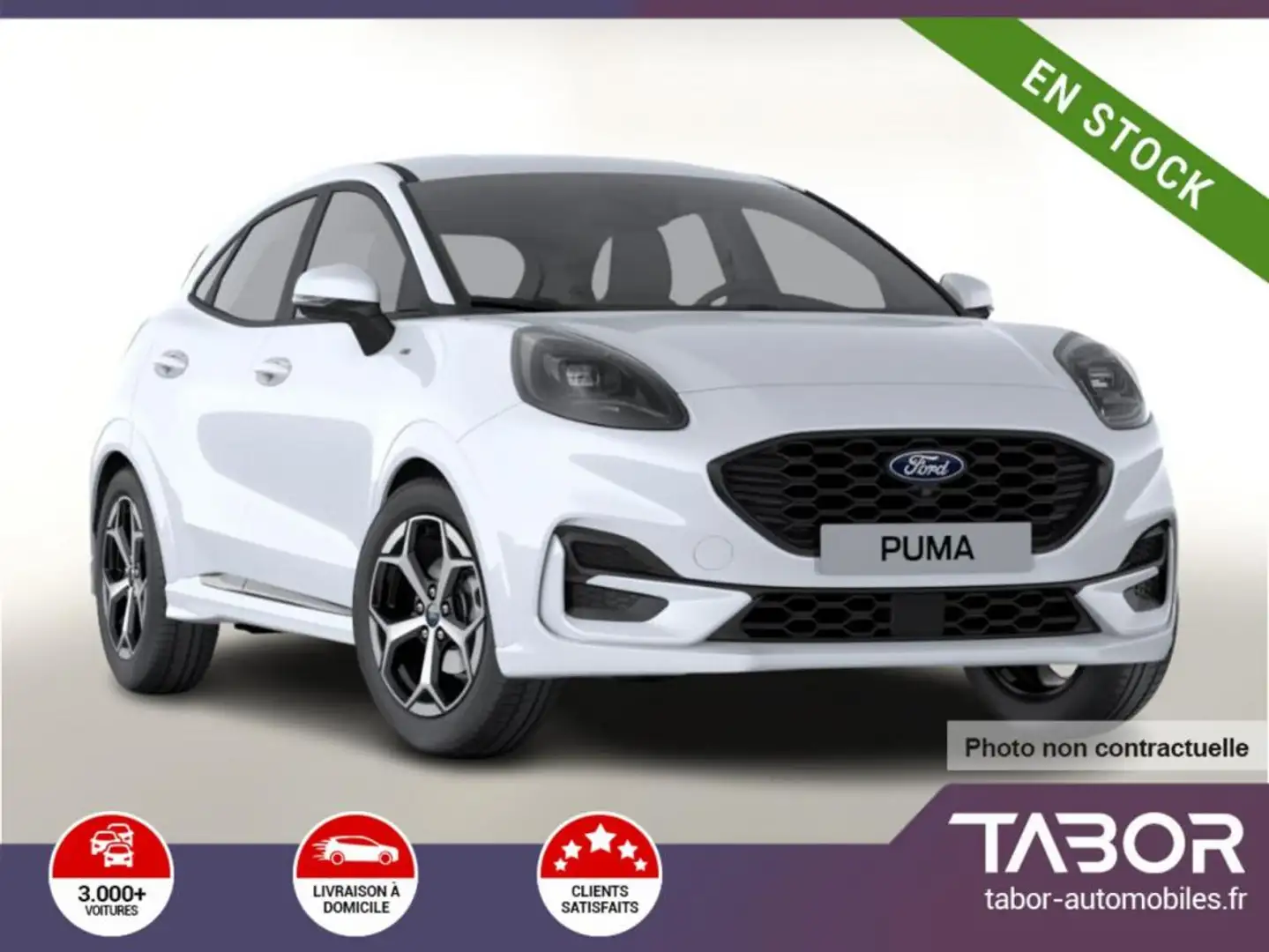 Ford Puma 1.0 EB 125 MHEV ST-Line LED Cam Blanc - 1
