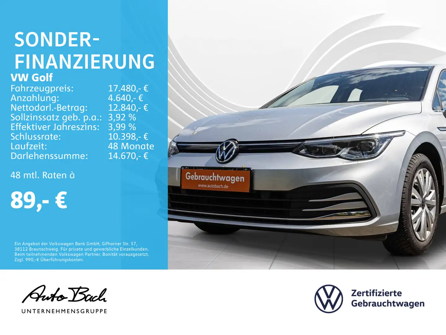 Volkswagen Golf VIII 1.5 TSI "Style" Navi LED HuD Digital C Zilver - 1