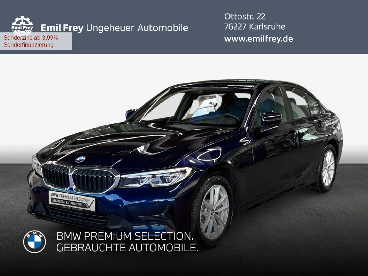 BMW 330 e Aut. Advantage*HuD*Laser*Harman Kardon Sound Blau - 1