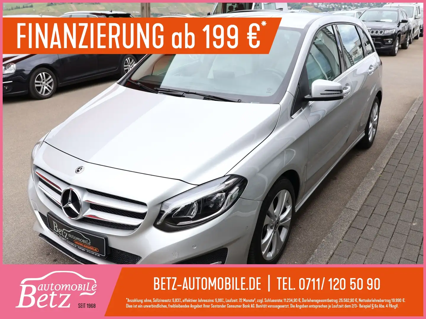 Mercedes-Benz B Electric Drive -Klasse 200 Edition RFK NAVI TOTW. Zilver - 1