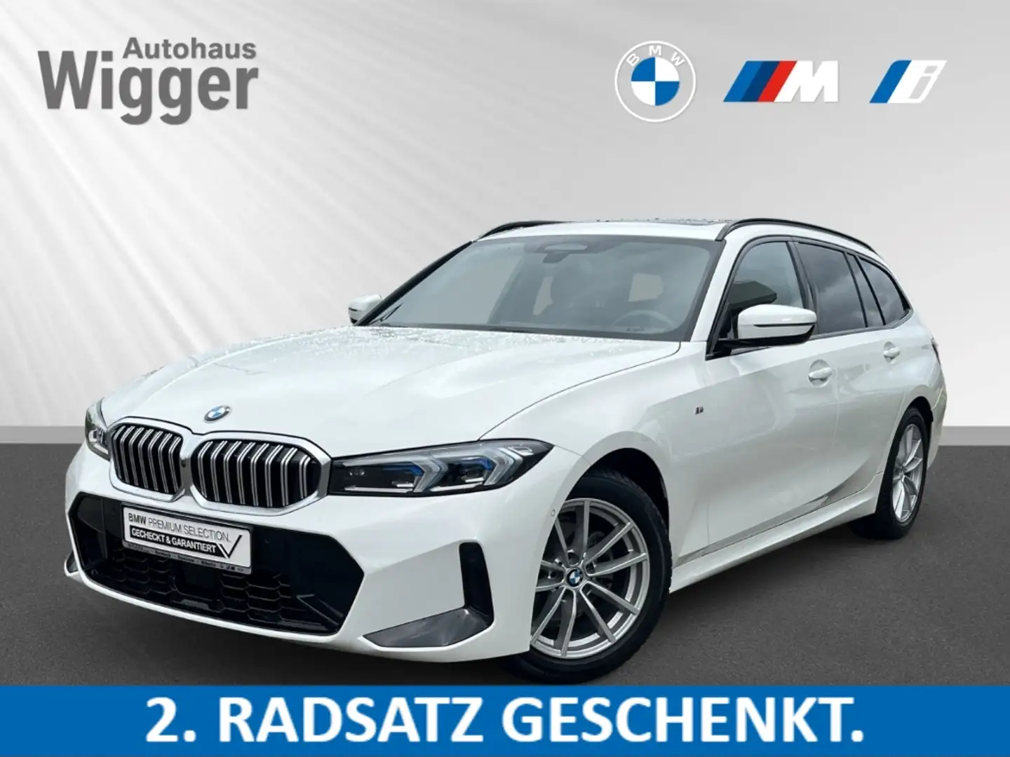 BMW 320 d M Sport/HUD/AHK/Panodach/Navi/Soundsystem Weiß - 1