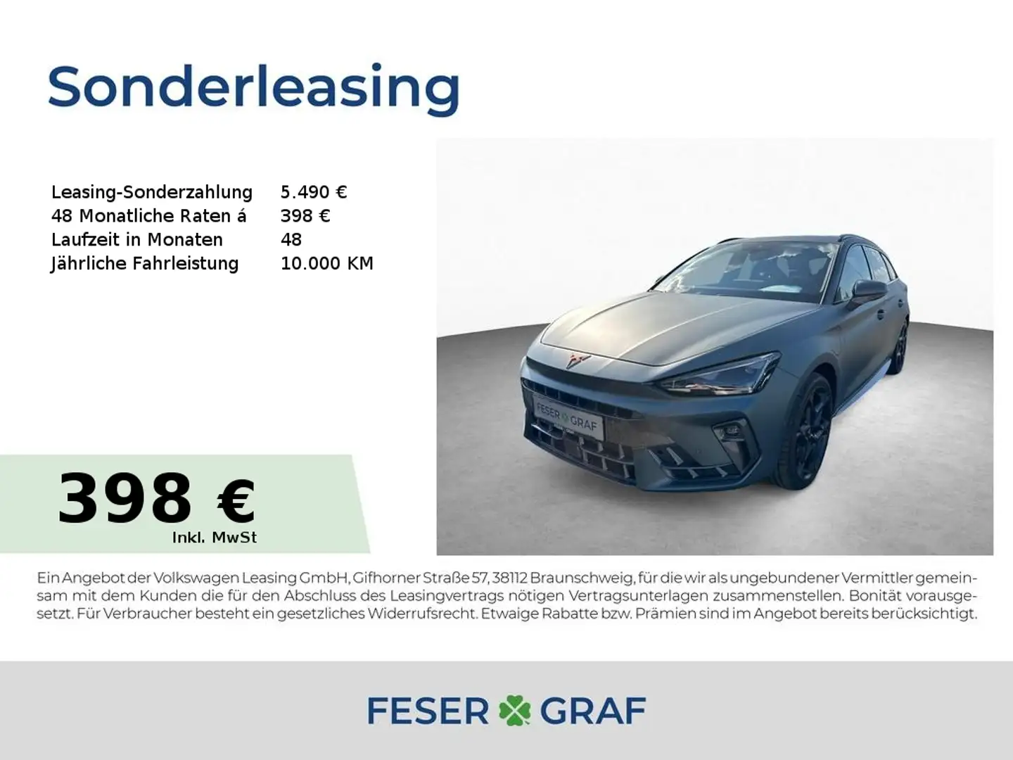 CUPRA Leon ST VZ E-Hybrid 200KW MATT, SENN, MATRIX, PANO Grau - 1