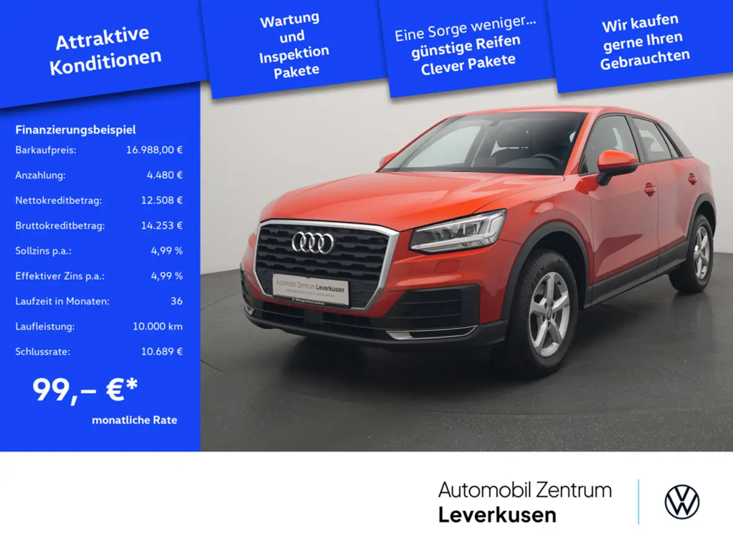 Audi Q2 S-TRON NAVI LED SHZ PDC Orange - 1