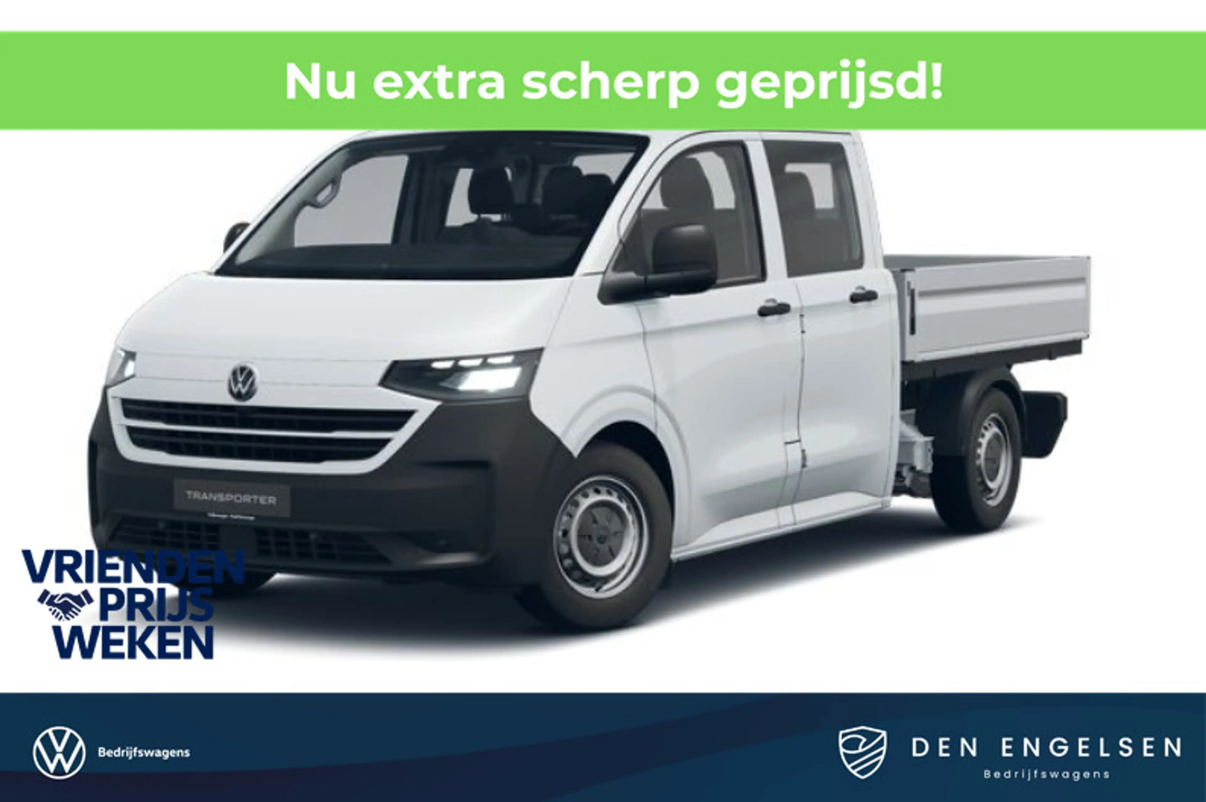 Volkswagen Transporter e-Transporter 32 L2H1 218 PK PICK UP DUBBELE CABIN