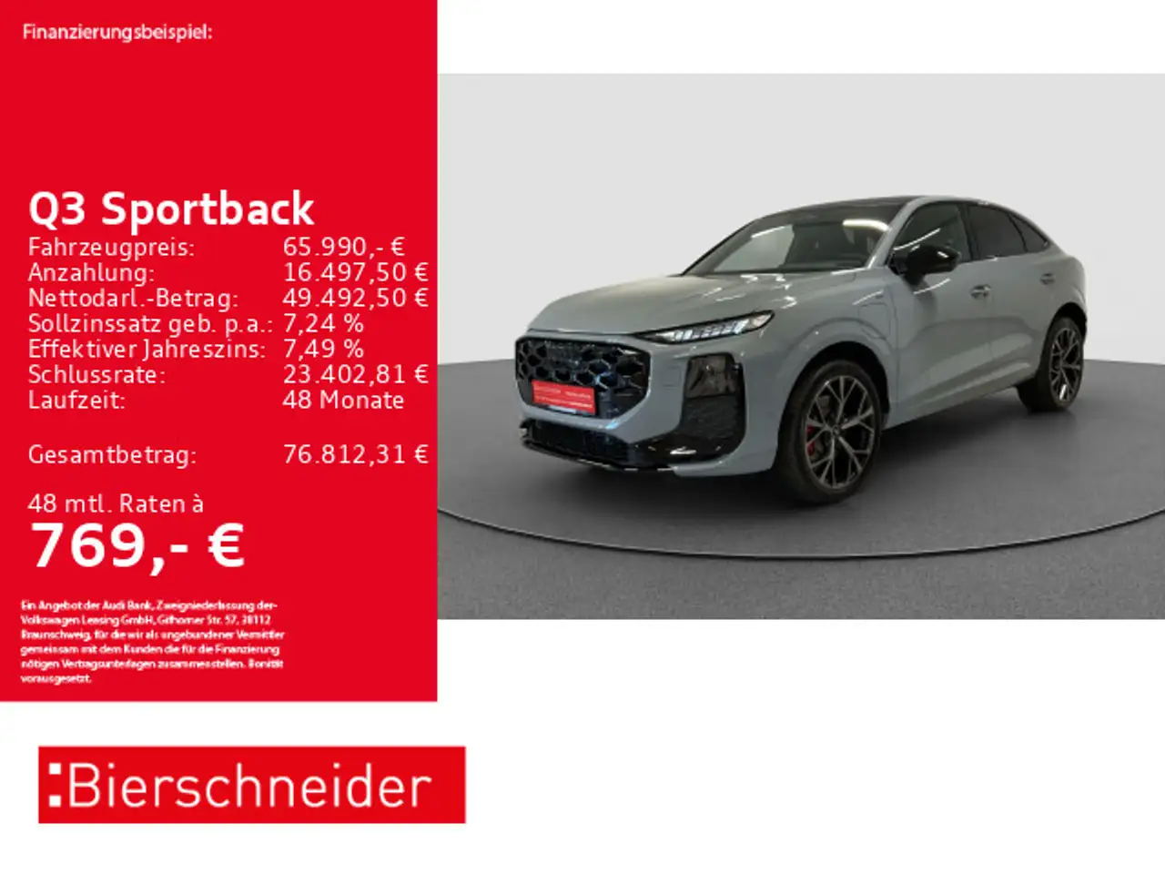 Audi Q3 e-hybrid 2x S Line 20 AHK STDH HuD