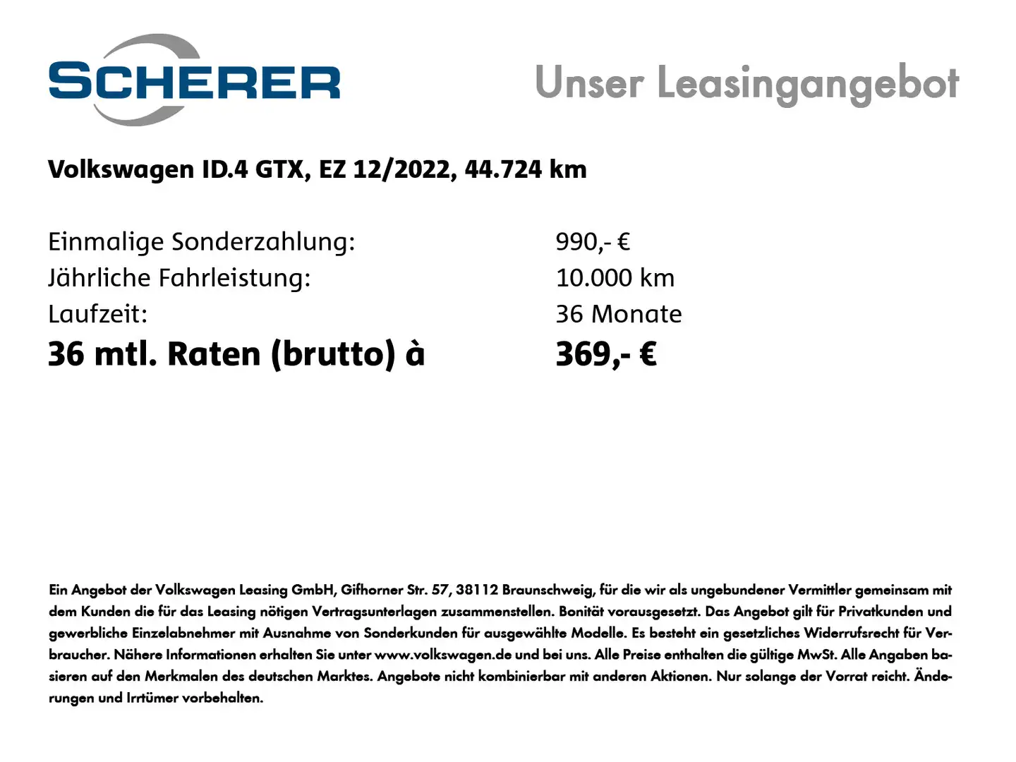 Volkswagen ID.4 GTX 4MOTION 82kWh SOH:90% NAVI SHZ MATRIX Schwarz - 2