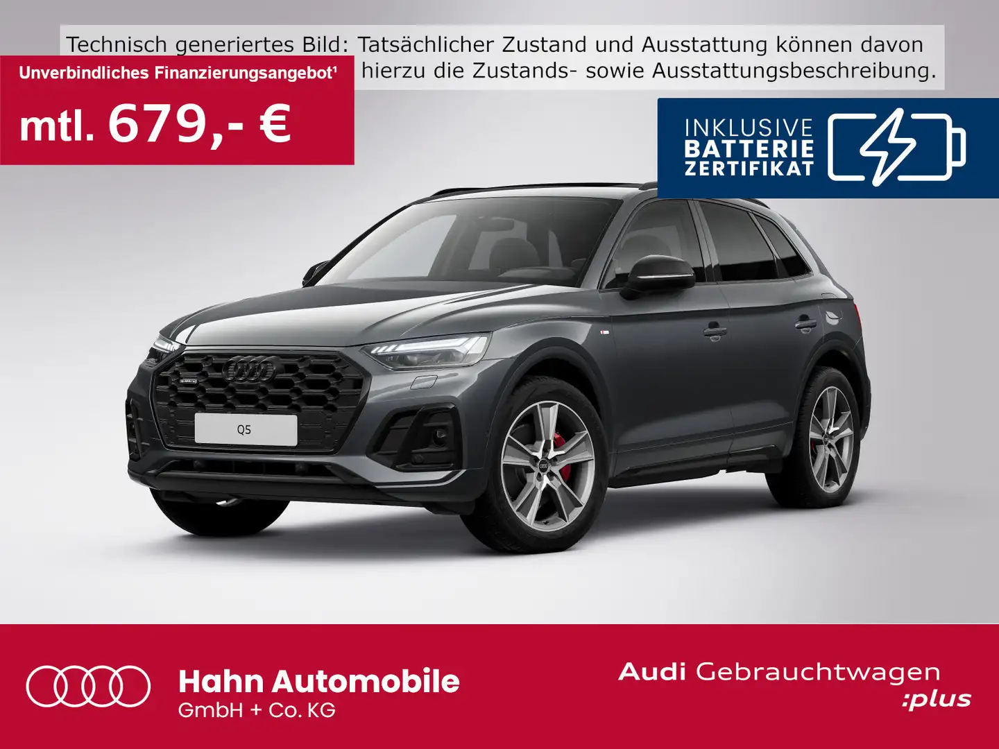 Audi Q5 55TFSIe quattro S-tronic S line 360° AHK Pano Grau - 1
