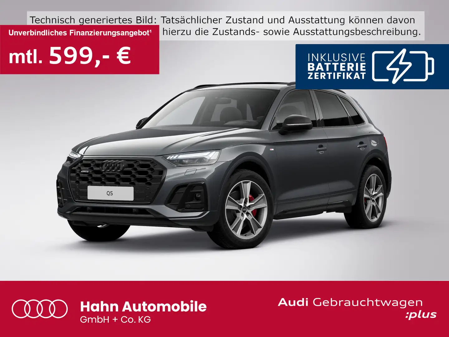 Audi Q5 55TFSIe quattro S-trc S line 360° AHK Pano Grau - 1