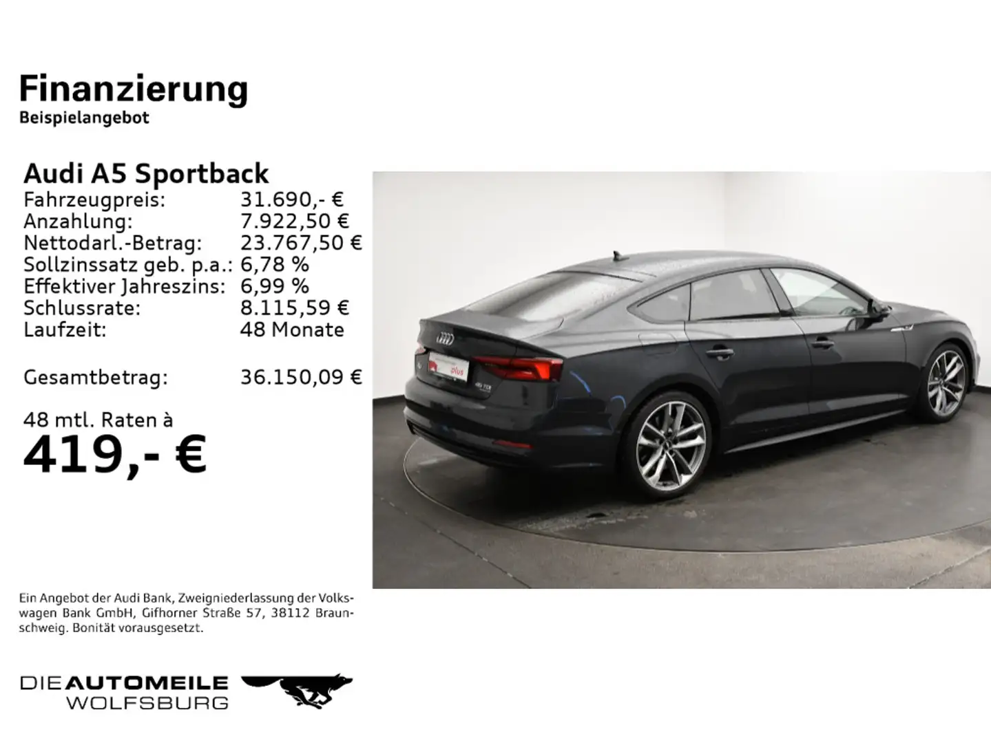 Audi A5 45 TDI Tiptronic quattro Standhzg/R Grau - 2