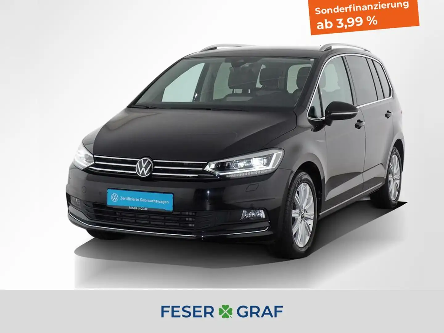 Volkswagen Touran 2.0 TDI Highline DSG 7-Sitze /AHK / DAB / ACC / Na Schwarz - 1