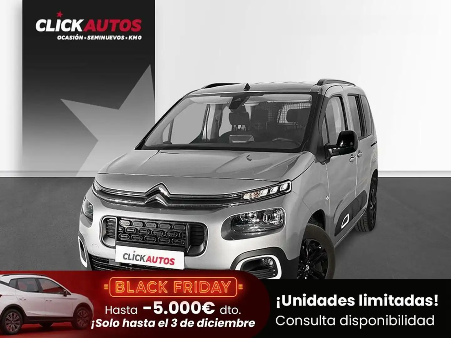 Citroen Berlingo 1.5 BlueHDI 100CV Shine Gris - 1