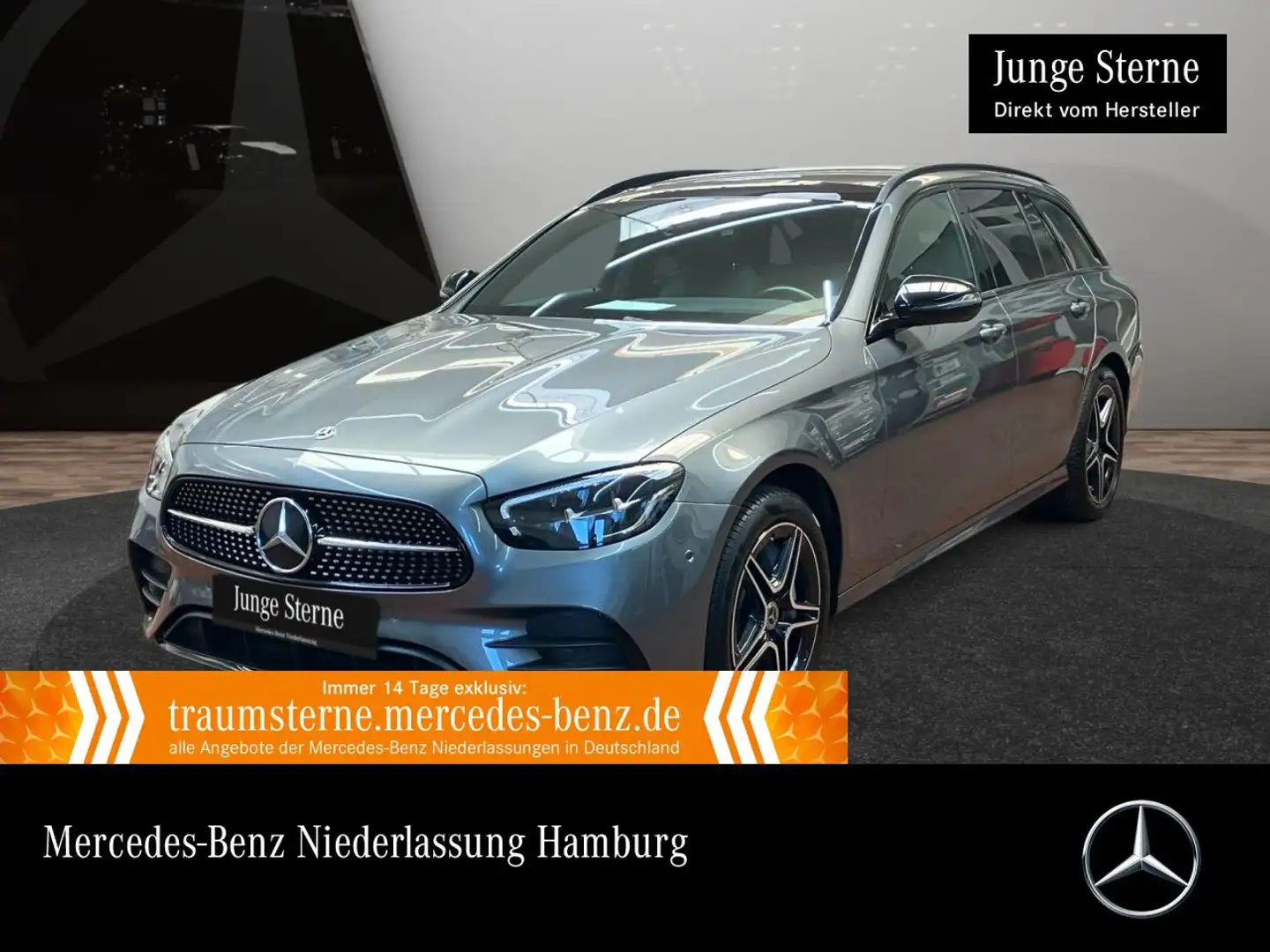 Mercedes-Benz E 300 e T AMG+NIGHT+PANO+AHK+LED+BURMESTER+KAMERA Grijs - 1