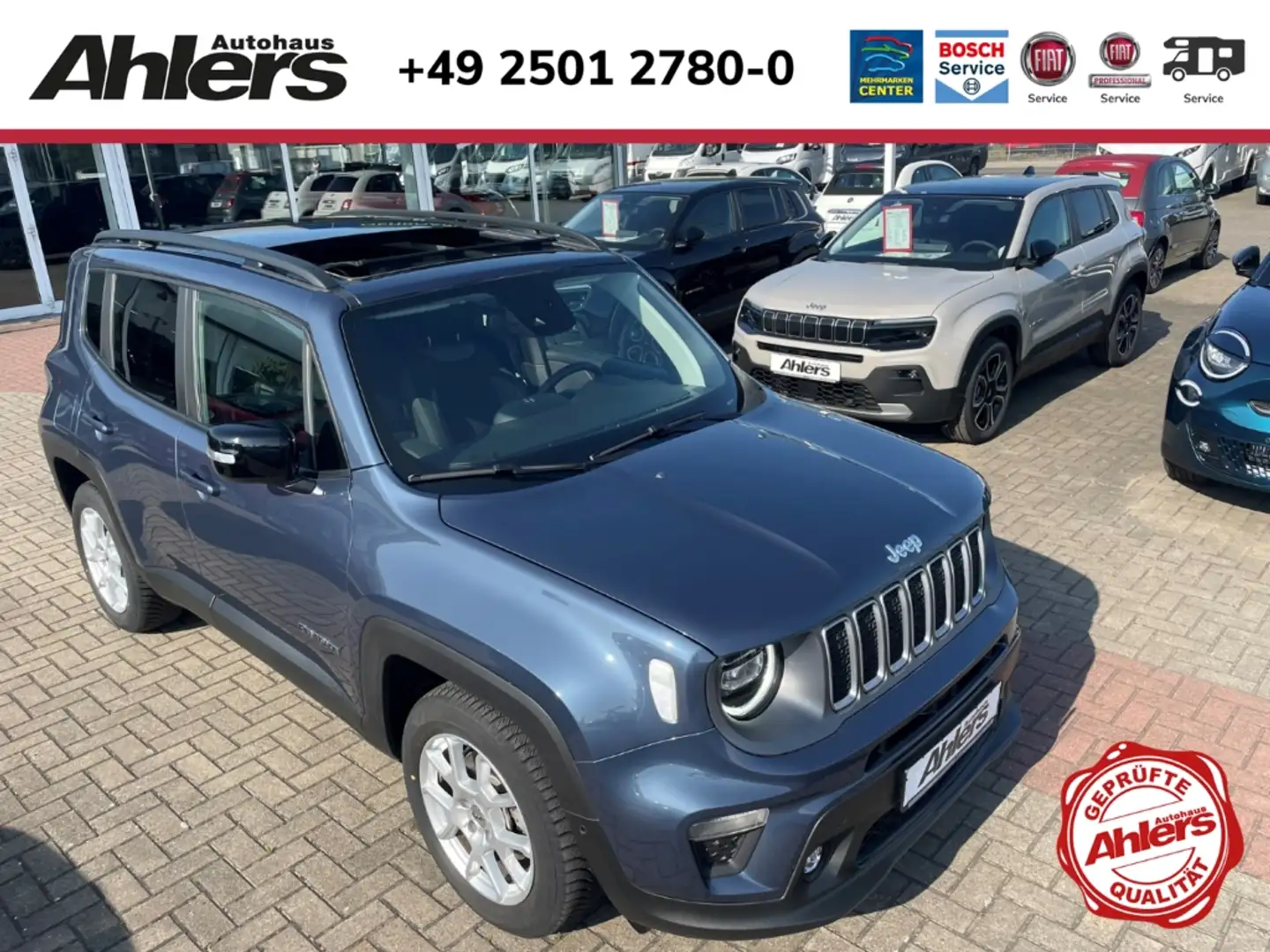 Jeep Renegade Limited+SCHIEBEDACH+LED+NAVI+ACC+SHZ+LHZ+TOTWINKEL Blu/Azzurro - 1