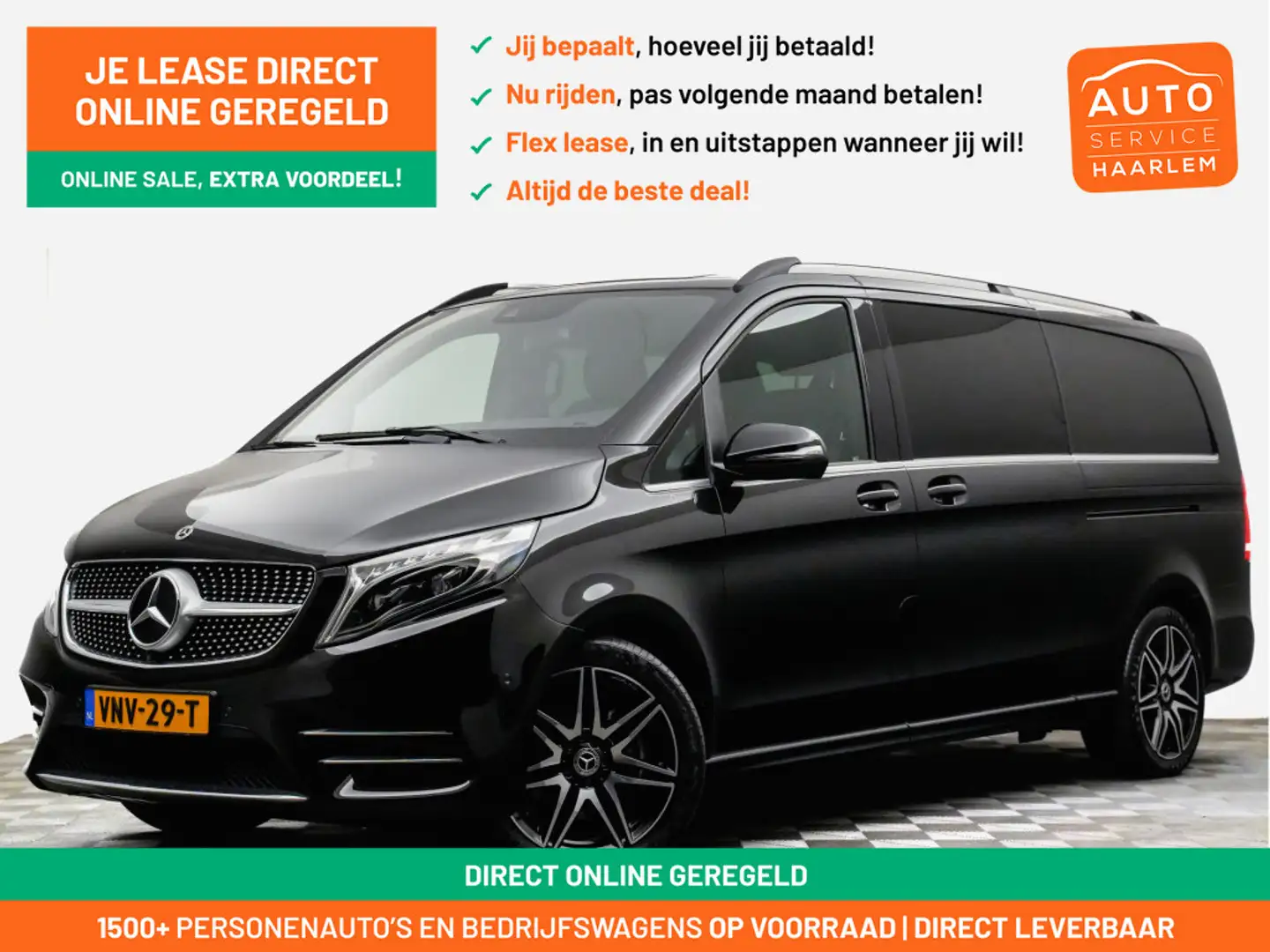 Mercedes-Benz V 300 300d Extra Lang 240pk AMG Edition- Dubbele cabine, Noir - 1