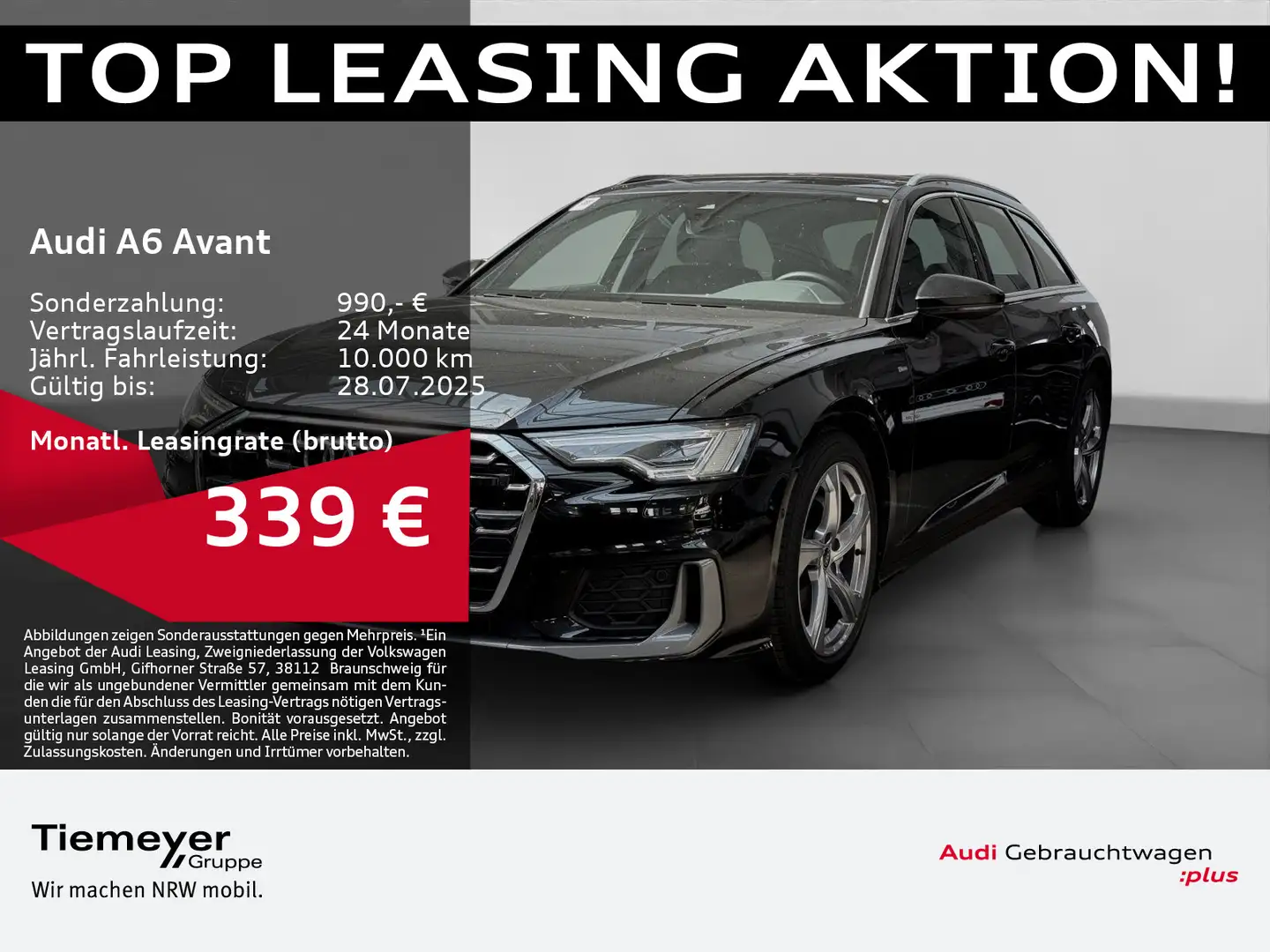 Audi A6 40 TDI Q S LINE MATRIX PANO KAMERA MEMO Schwarz - 1