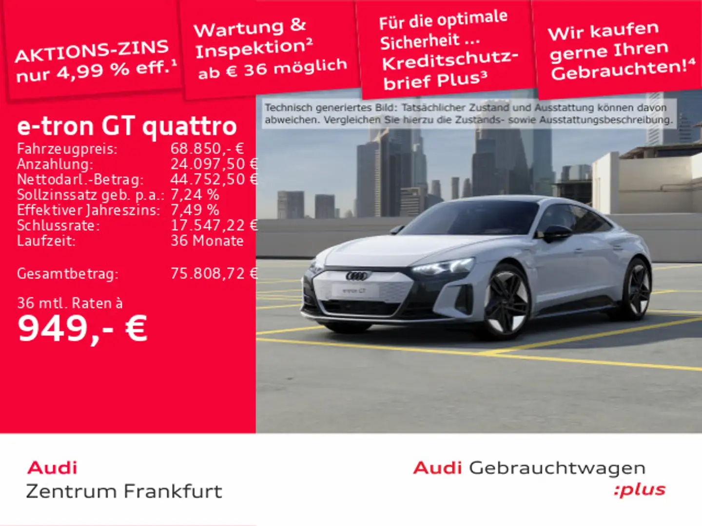 Audi e-tron GT Laser Luft ACC B&O Panorama Weiß - 1