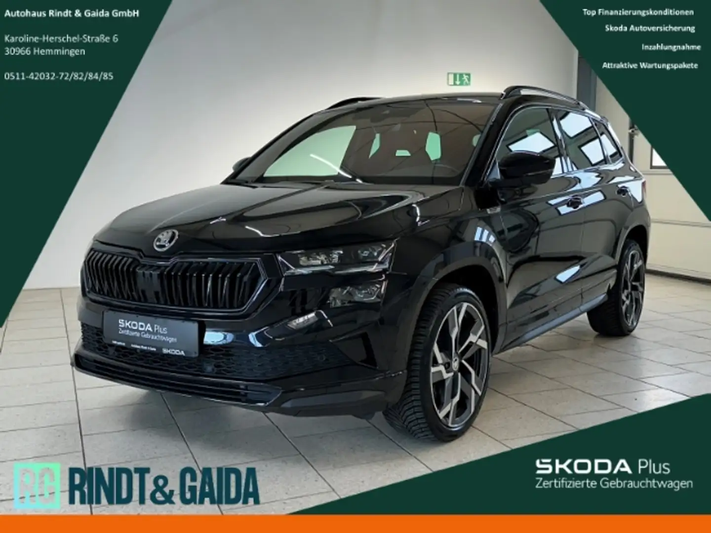Skoda Karoq 1.5 TSI DSG Sportline ACC Kamera Navi Schwarz - 1