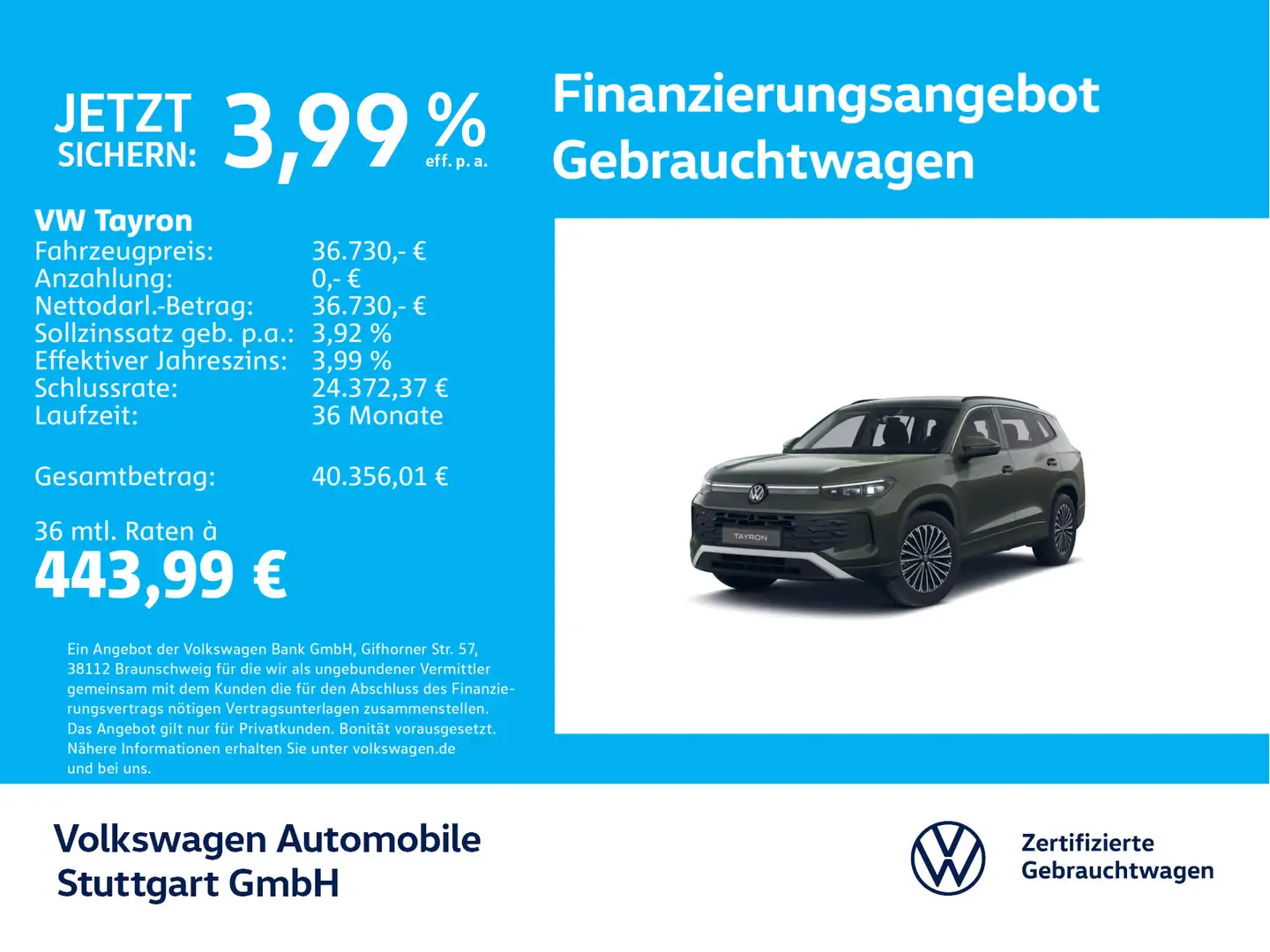 Volkswagen Tayron Life 1.5 TSI DSG AHK Kamera Grün - 1