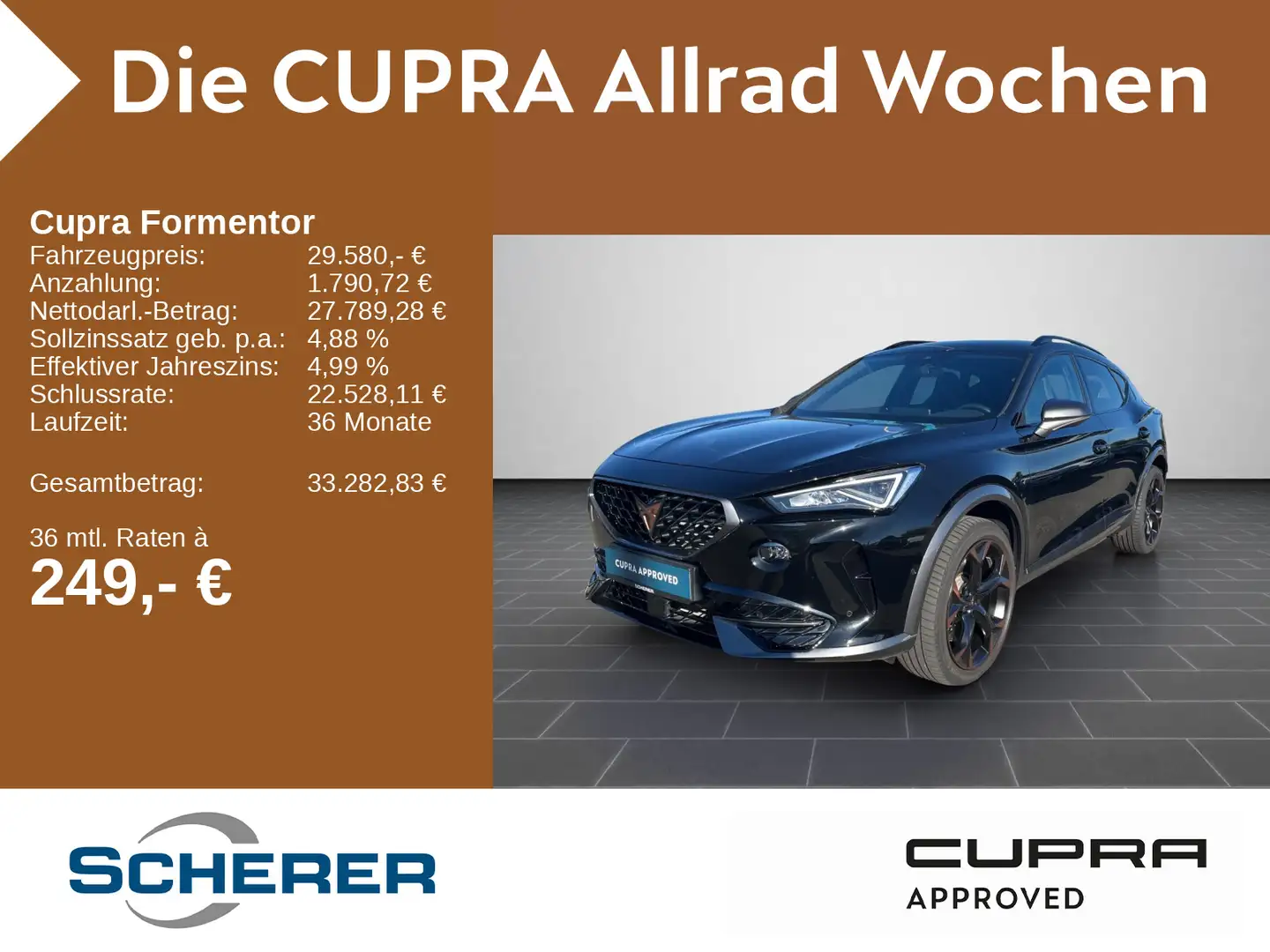 CUPRA Formentor VZ 2.0 TSI 4D Full Link 19Zoll KAM SHZ Schwarz - 1