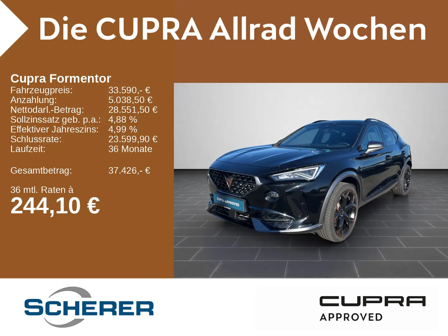 CUPRA Formentor VZ 2.0 TSI 4D Full Link 19Zoll KAM SHZ Schwarz - 1