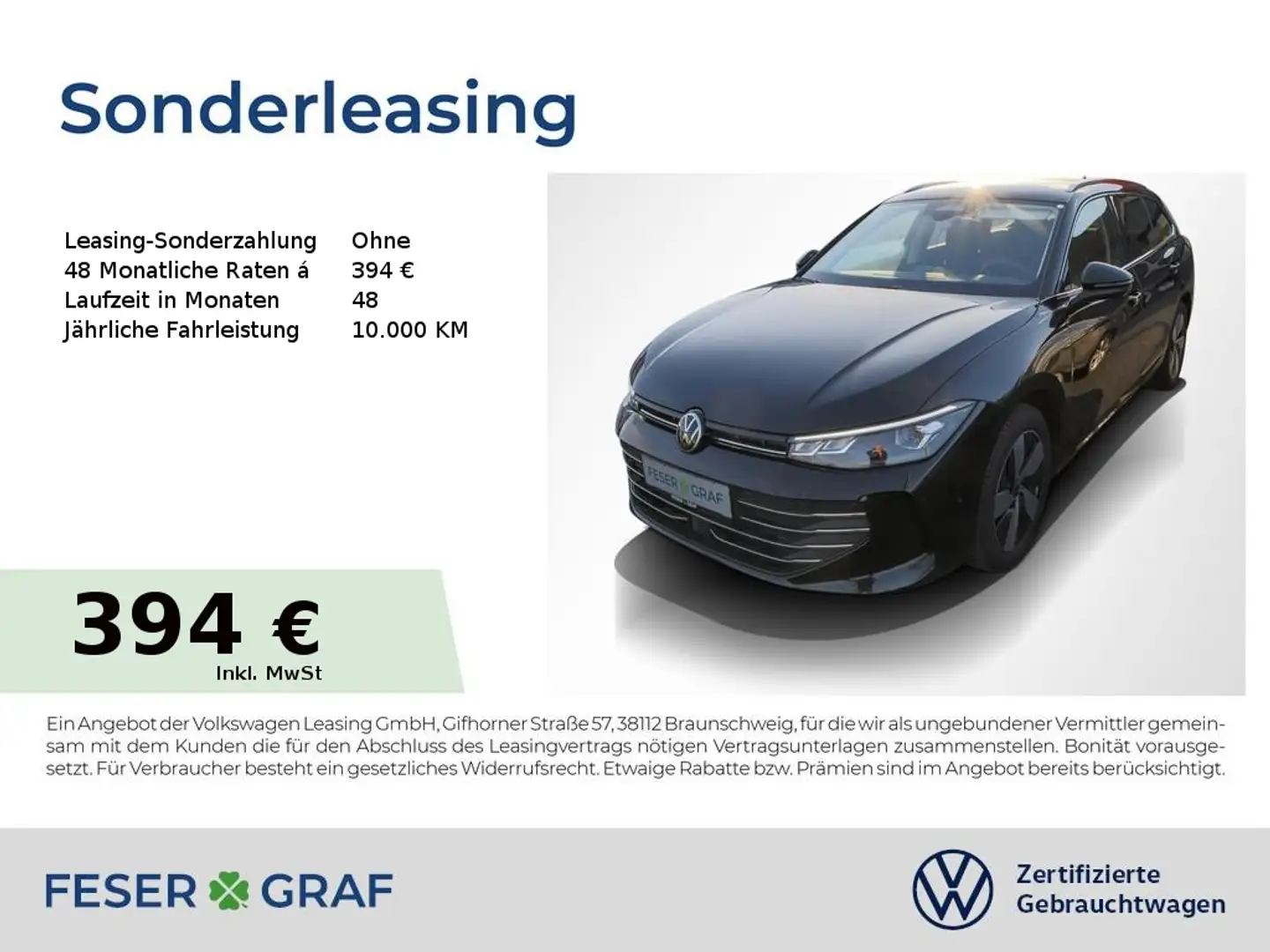 Volkswagen Passat Variant Business 2.0 TDI DSG Navi AHK Kamera LED SiHz Schwarz - 1