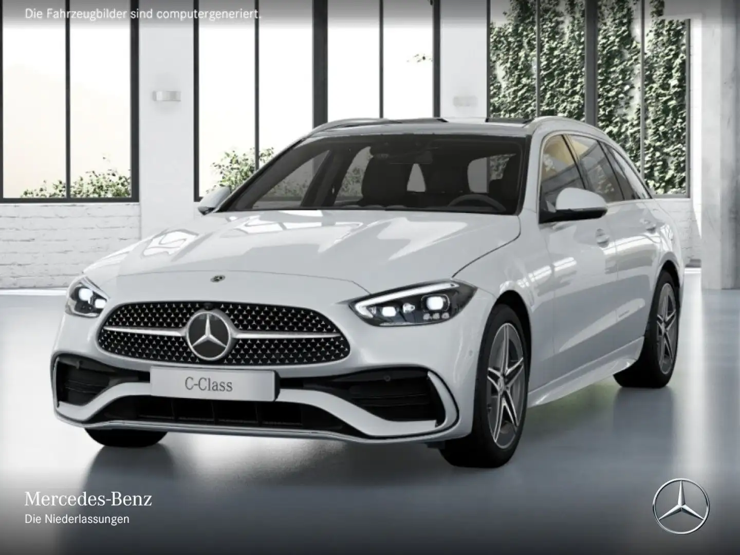 Mercedes-Benz C 300 e T AMG+PANO+360+KEYLESS+9G Weiß - 2