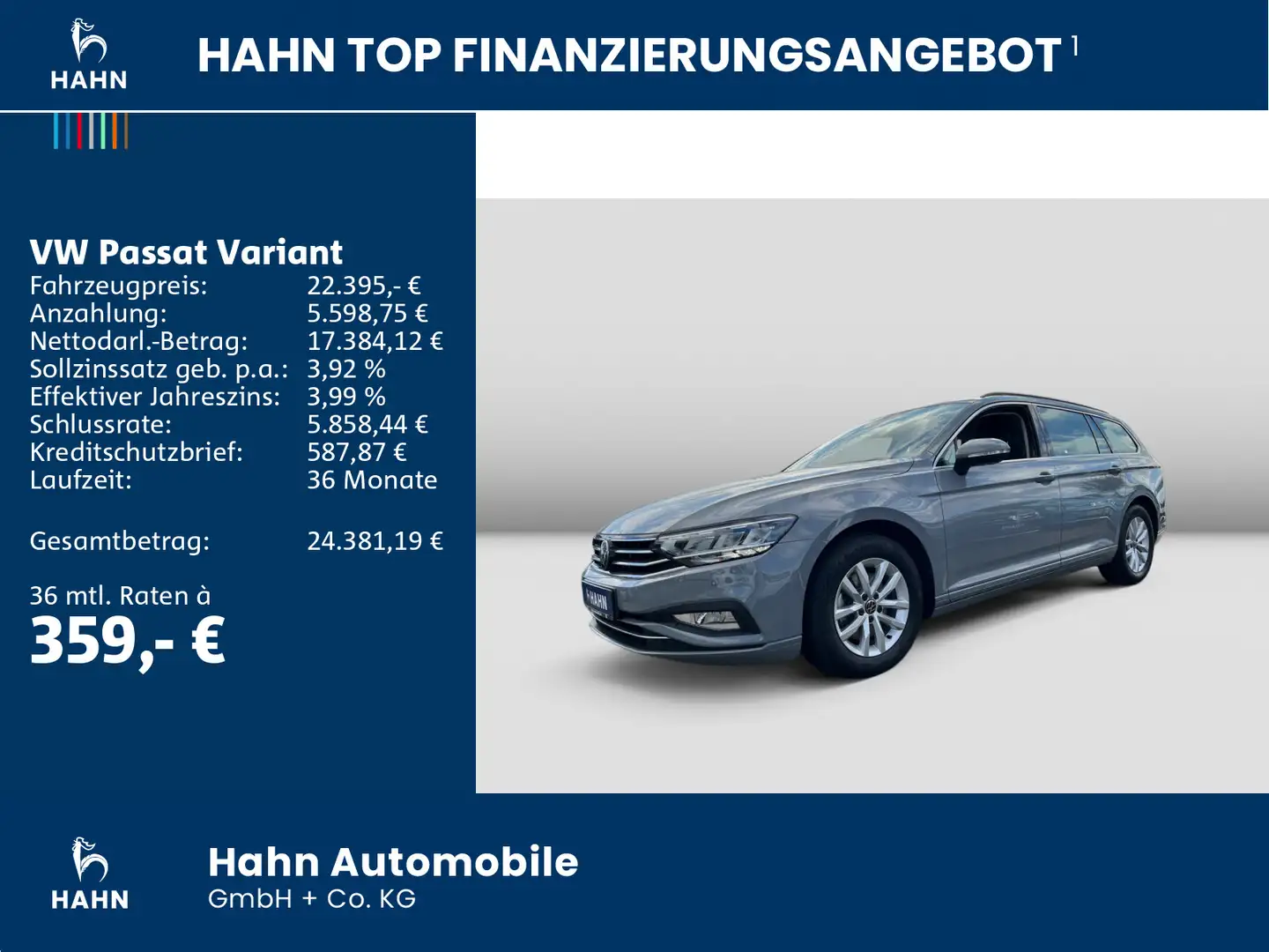 Volkswagen Passat Variant 2.0 TDI DSG Business Navi AHK LED Gris - 2