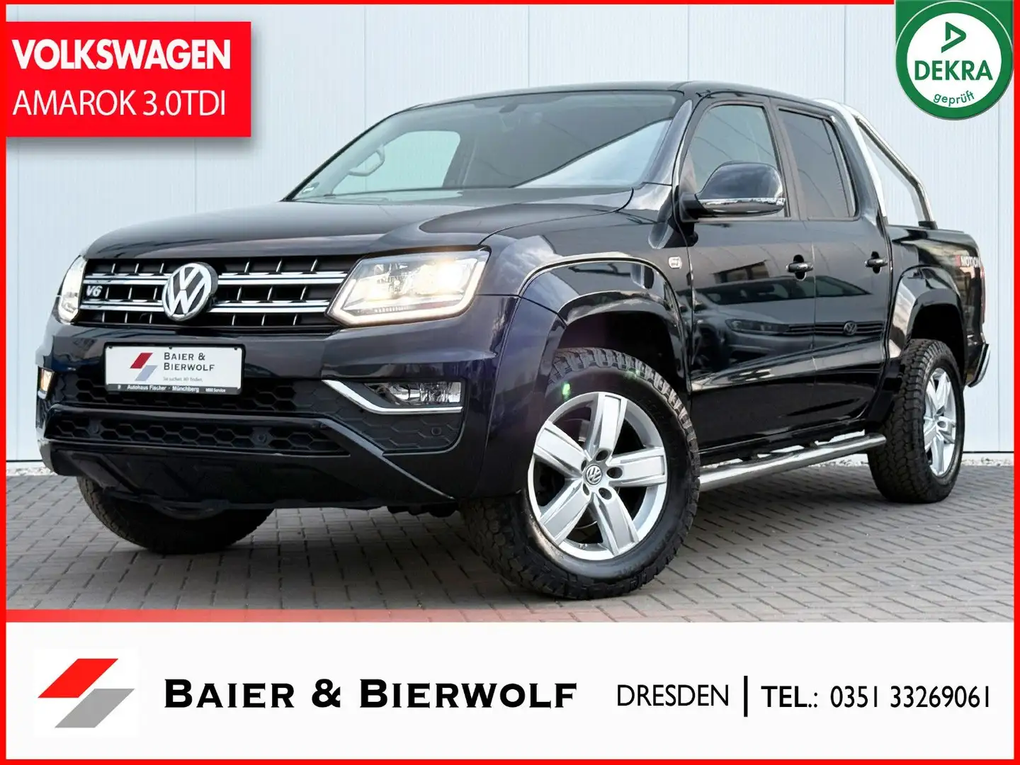 Volkswagen Amarok Highline 3.0TDI DoubleCab 4Motion AHK 3,5 Schwarz - 1