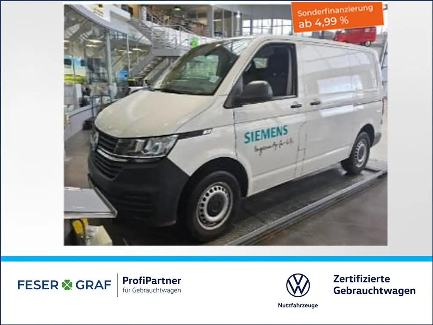 Volkswagen T6.1 Transporter 6.1 Kasten 2.0TDI PDC Standheizung 2xSchiebetüre Weiß - 1