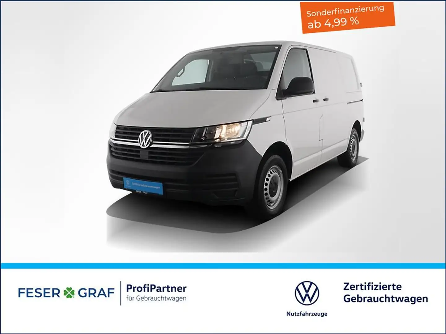 Volkswagen T6.1 Transporter 6.1 Kasten 2.0TDI PDC Standheizung 2xSchiebet. Weiß - 1