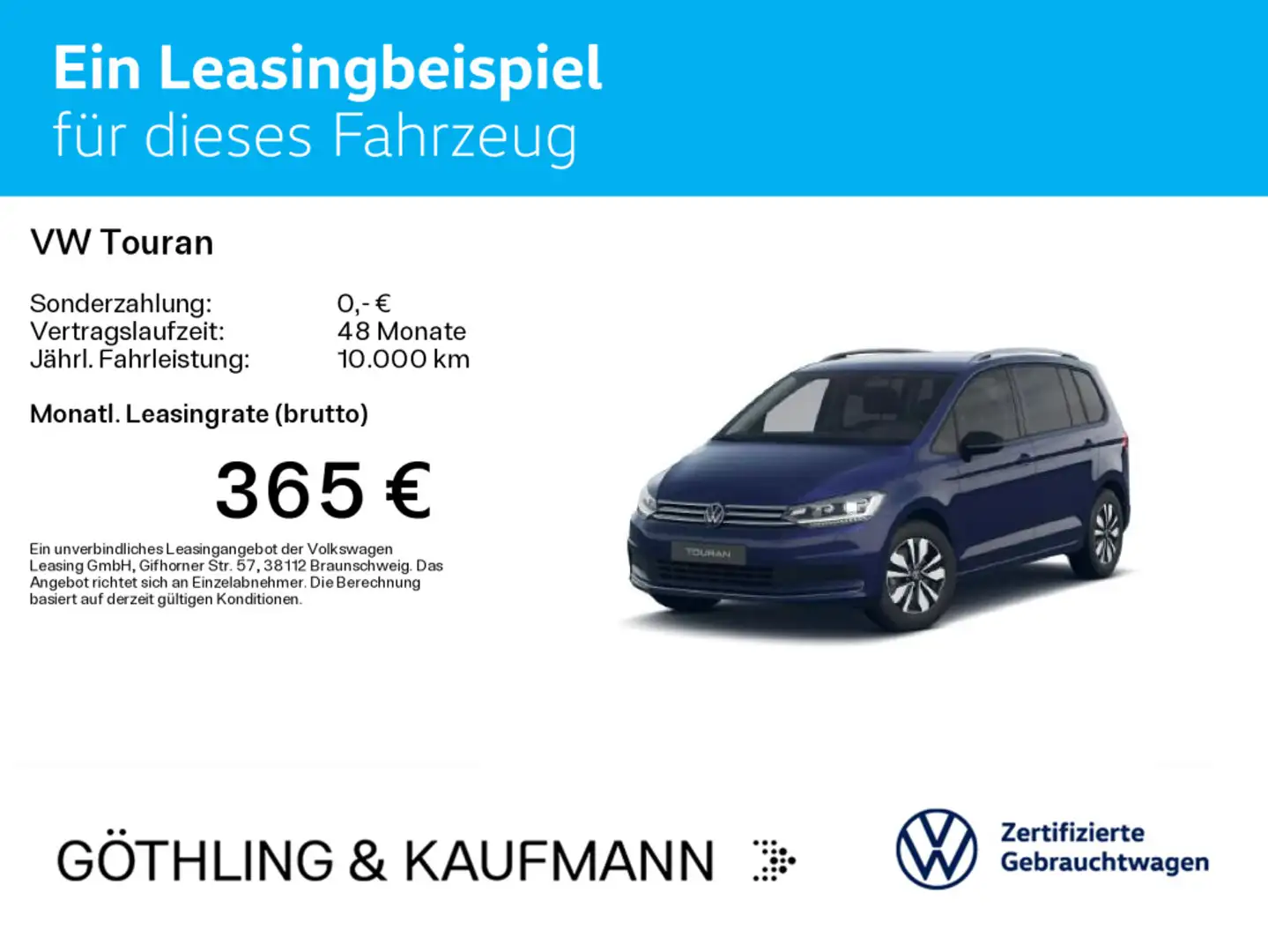 Volkswagen Touran 2.0 TDI DSG GOAL*NAVI*AHK*7Sitzer*IQ-Ligh Bleu - 2