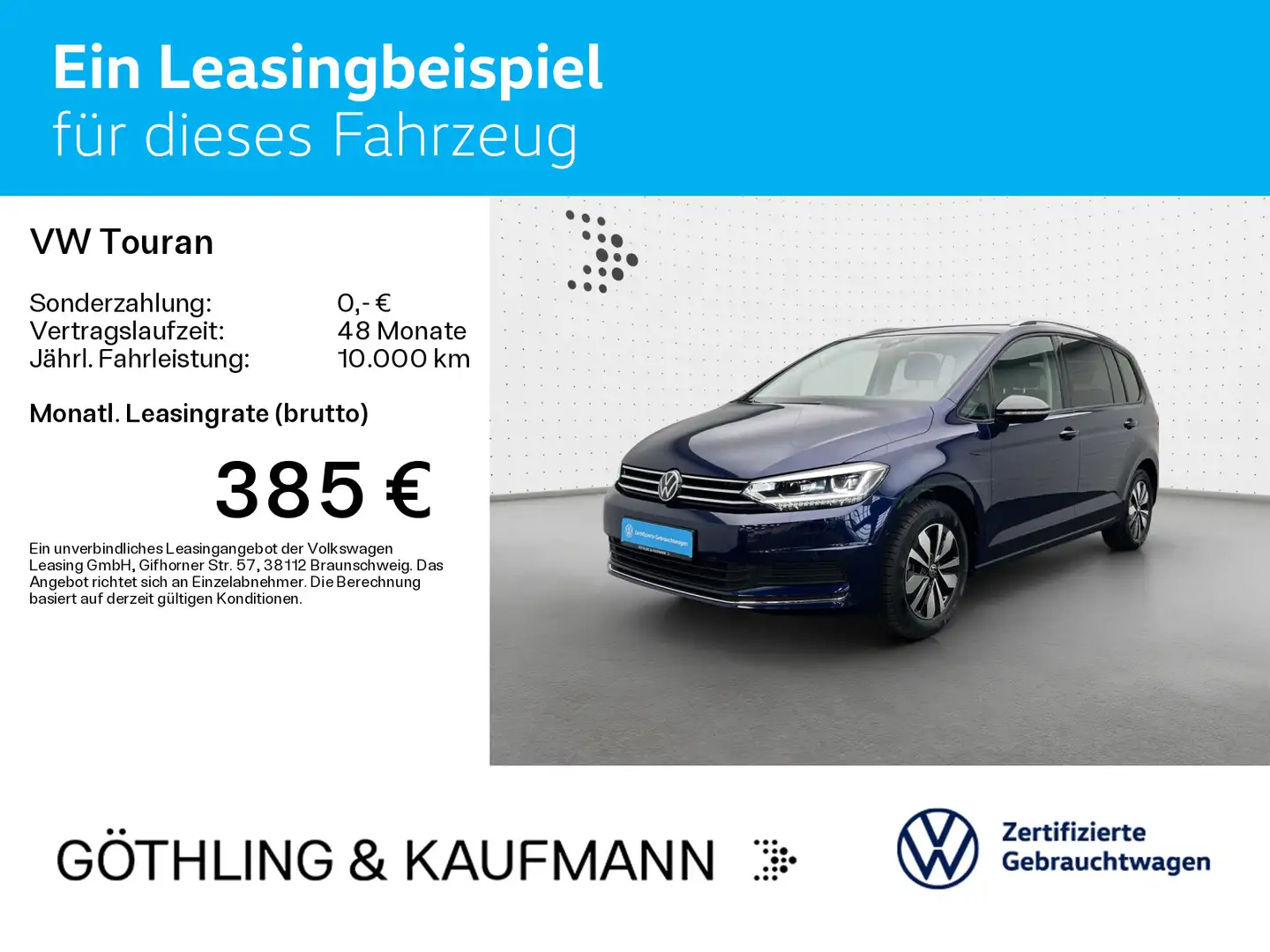 Volkswagen Touran 2.0 TDI DSG GOAL*NAVI*AHK*7Sitzer*IQ-Ligh Blau - 2