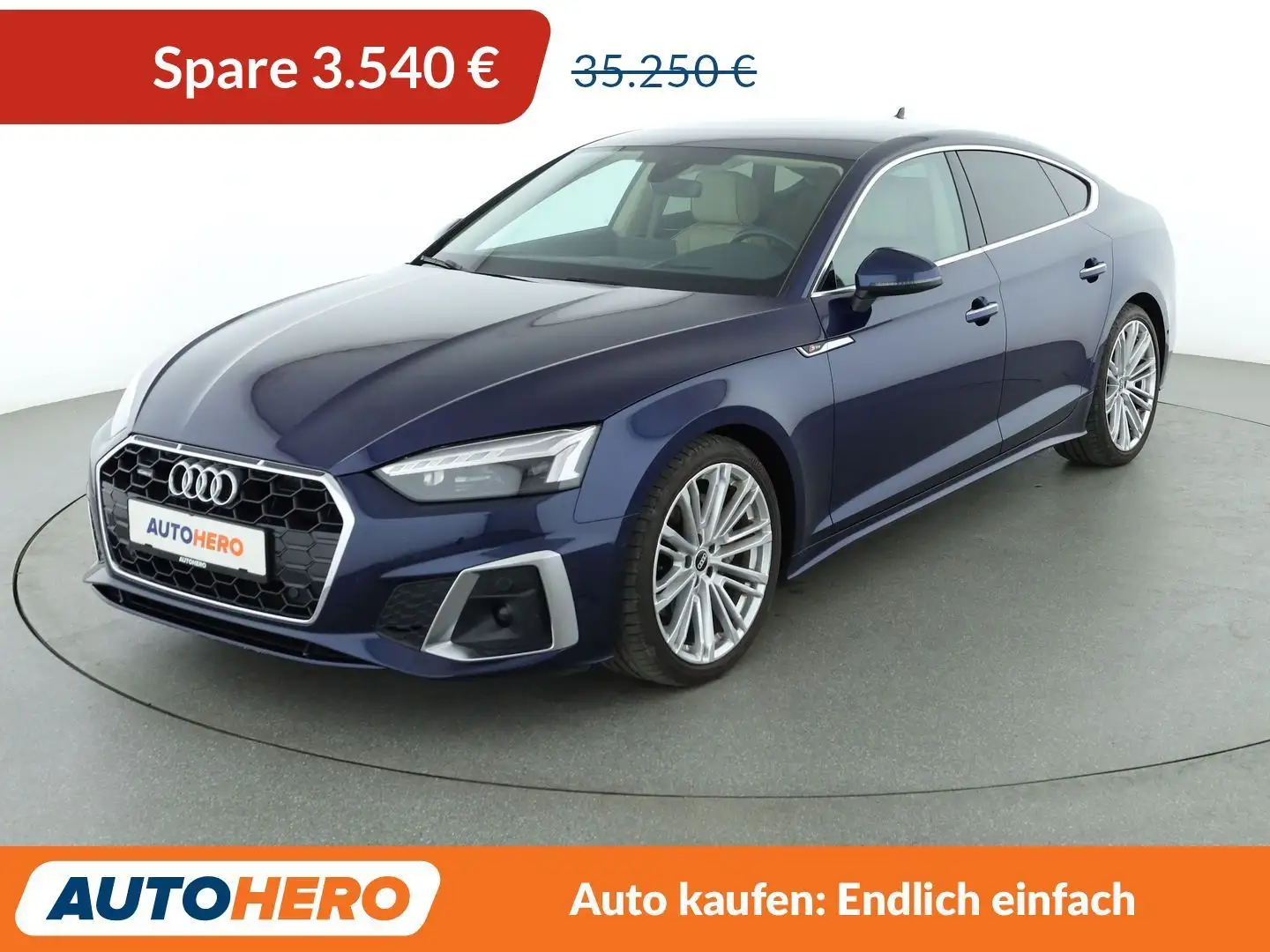 Audi A5 40 TDI quattro S line Aut.*NAVI* Blau - 1