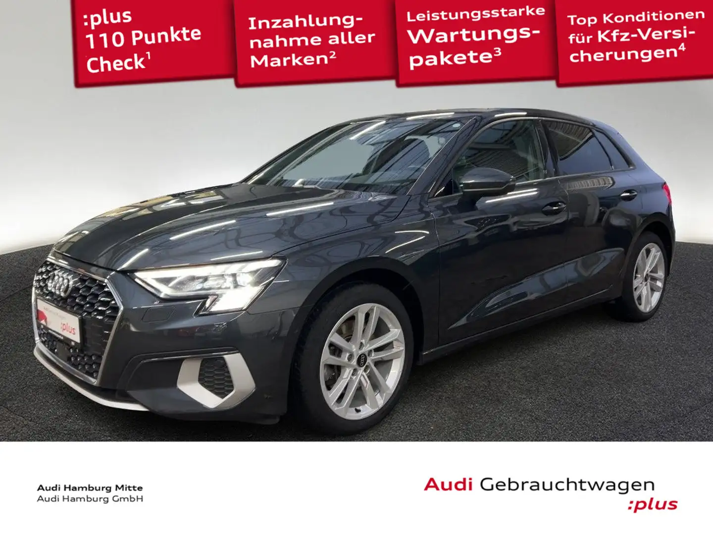 Audi A3 35 TFSI advanced S tronic Matrix AH Grau - 1