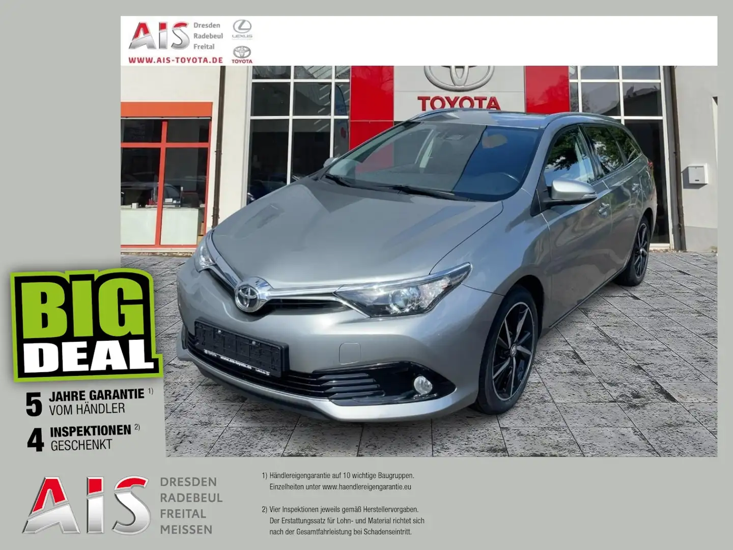 Toyota Auris 1.2 Turbo Touring Sports Edition-S+ FLA Grijs - 1