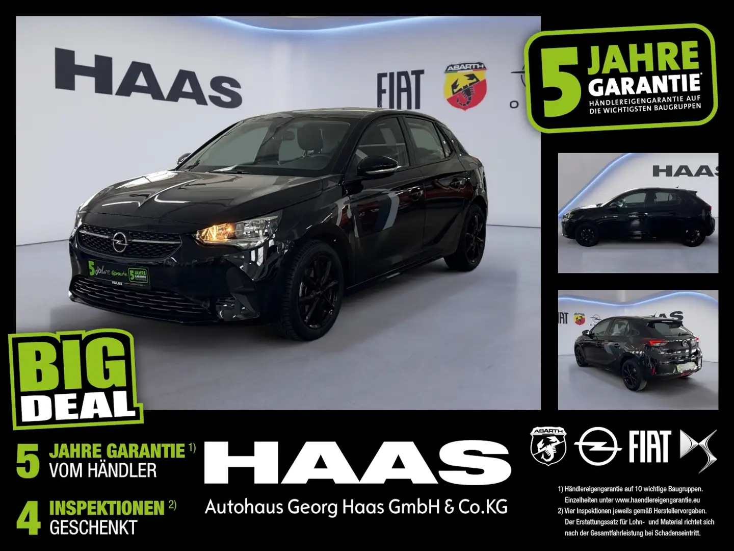 Opel Corsa F 1.2 Turbo Edition Klimaanlage,Bluetooth Schwarz - 1