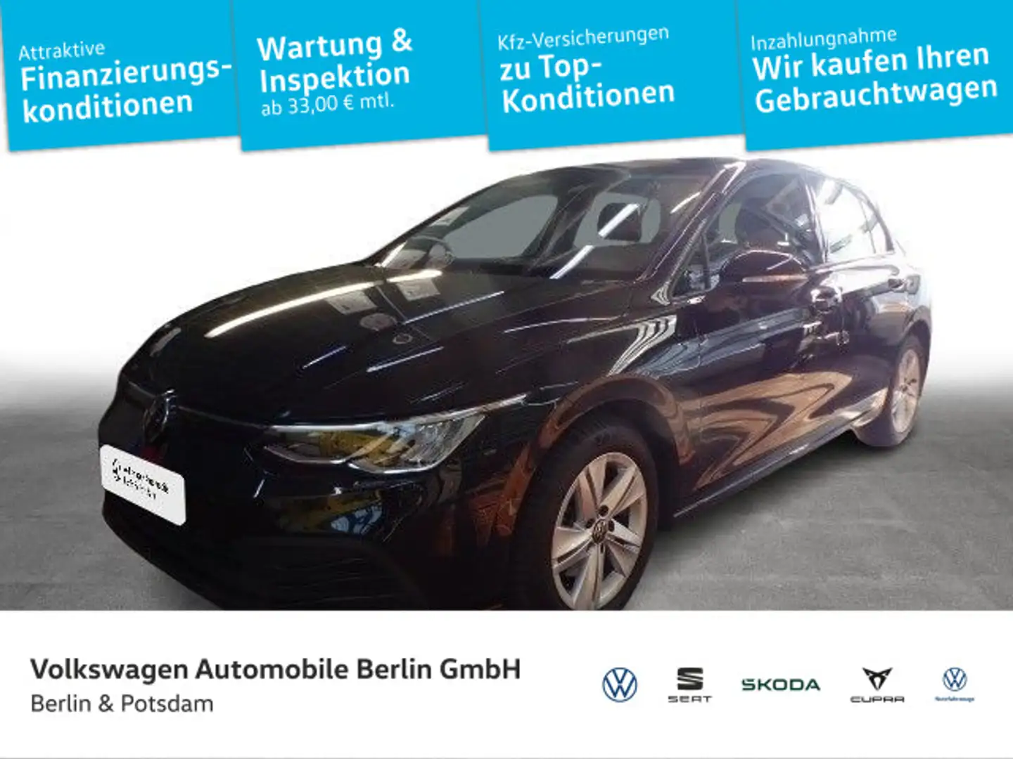 Volkswagen Golf VIII 1.5 eTSI Life Park-Lenk Navi ACC Keyle Schwarz - 1