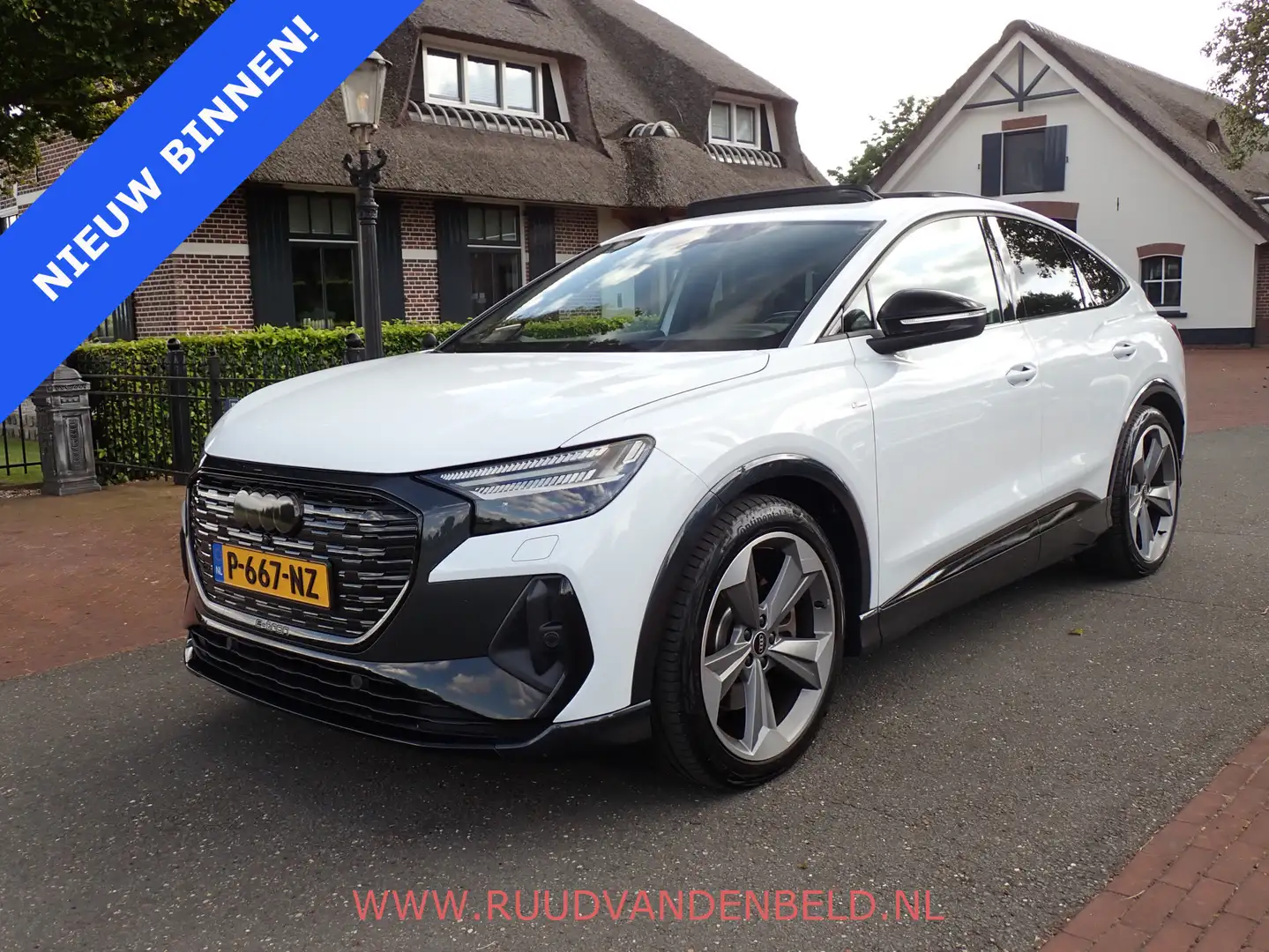 Audi Q4 e-tron 50 QUATTRO SPORTBACK 77KWH S-EDITION 90%SOH PANODA Wit - 1