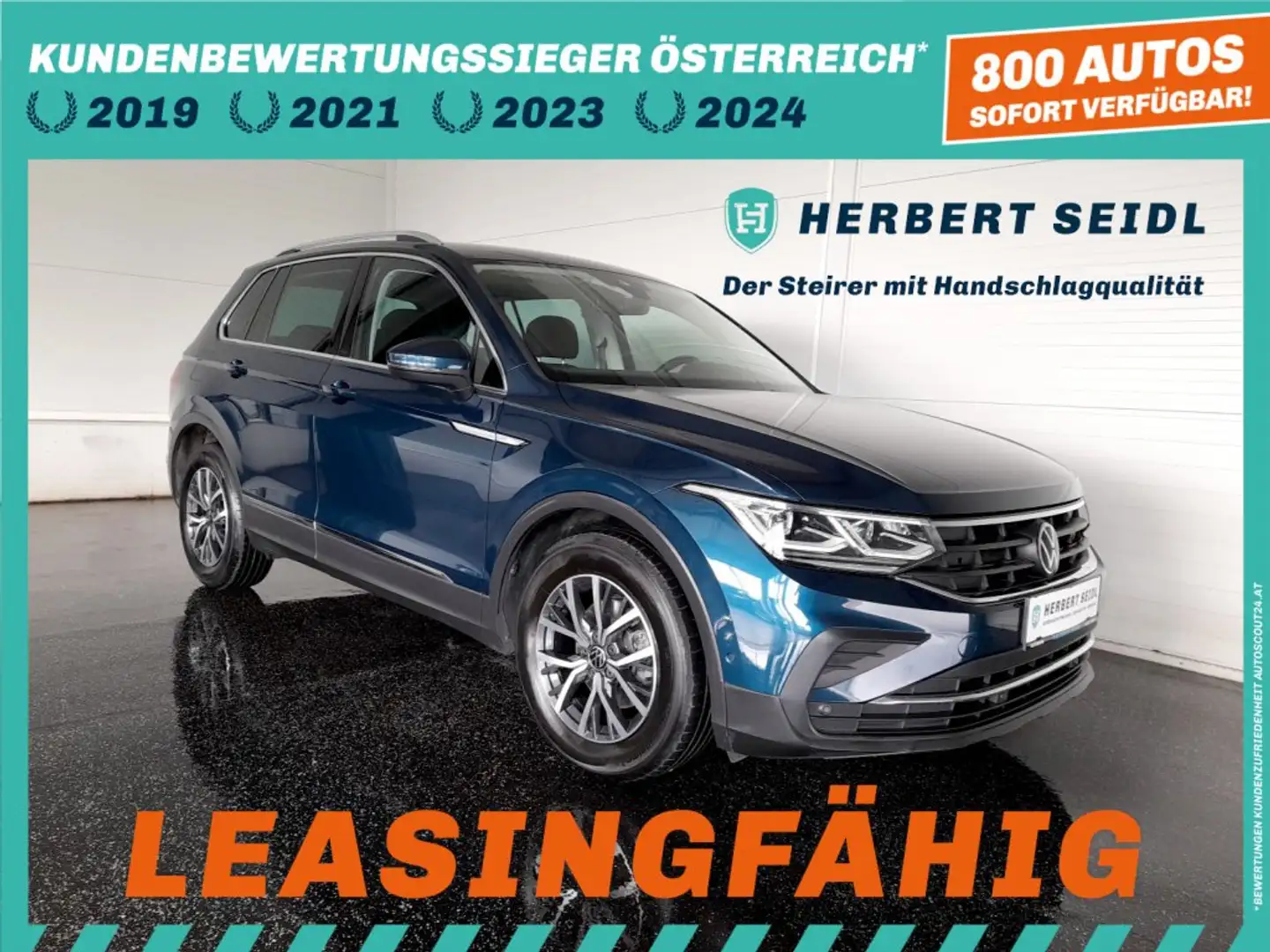 Volkswagen Tiguan LIFE 2,0 TDI DSG *MATRIX LED / 18 ZOLL / HEAD-UP / NAVI / KAMERA / ACC / E-KLAPPE* Blau - 1