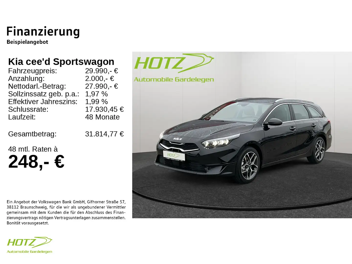 Kia Ceed SW / cee'd SW Ceed SW 1.5T DCT7 Spirit Technologie-Paket,AHK Schwarz - 2