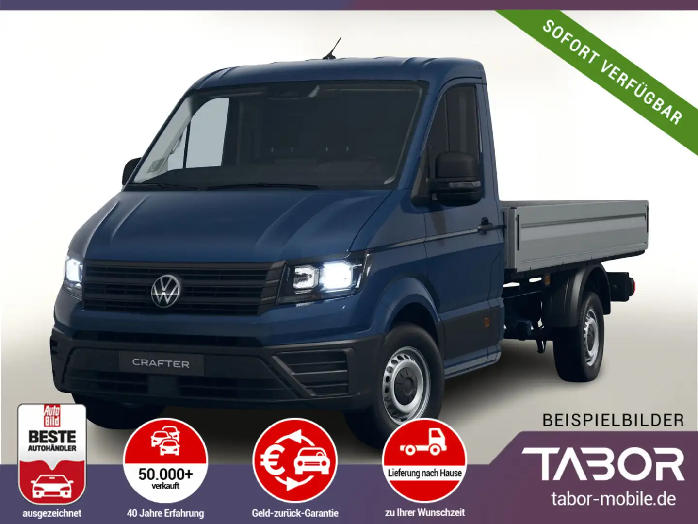 Volkswagen Crafter 35 2.0 TDI 140 AT8 3S Temp PDC Blau - 1