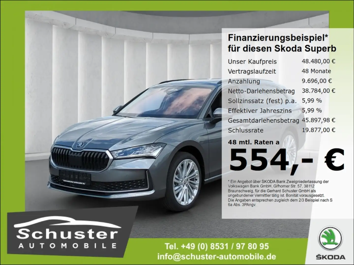Skoda Superb Combi Selection 4x4 TDI*AHK Panodach pACC Gris - 1