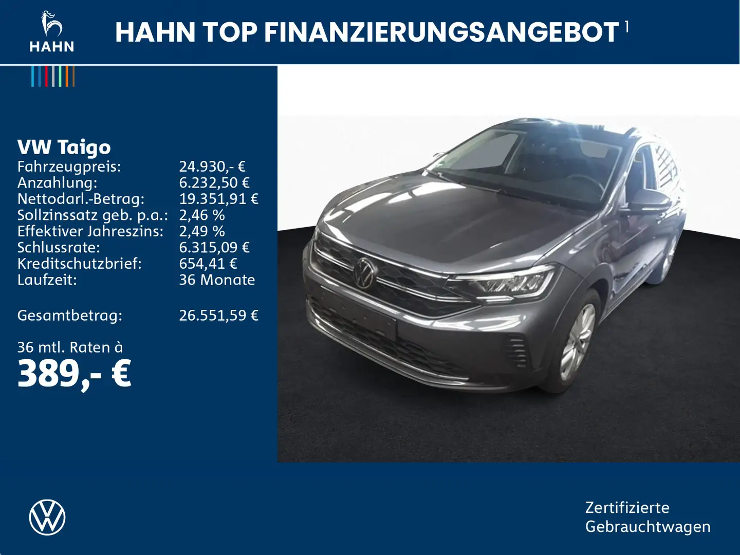 Volkswagen Taigo 1.5TSI DSG Move LED AHK ACC APP Sitzh DAB Grau - 2