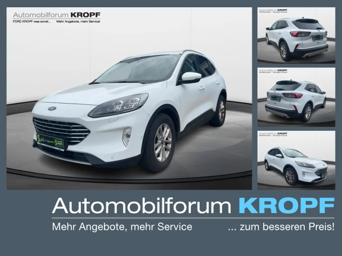 Ford Kuga Titanium X AHK schwen. ACC FRONTKAMERA Blanco - 1