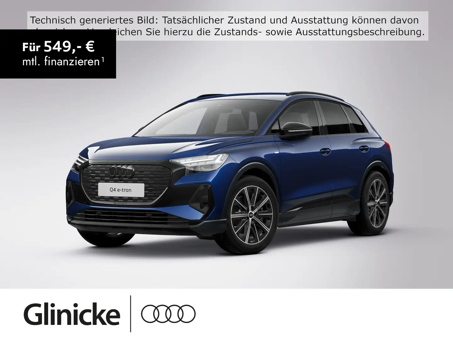 Audi Q4 e-tron 45 e-tron S-line Matrix ACC Blau - 1